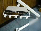 Two dental handpiece controls on flex arms w/post mount