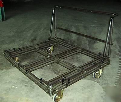 Pallet-size platform dolly wheeled cart