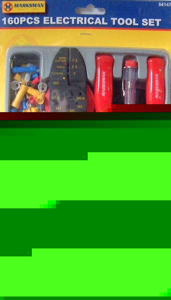 160 pc piece electrical tool set crimping pliers 541471
