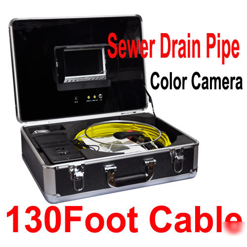 130FOOT real color sewer pipe video inspection camera