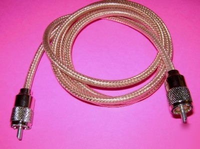 Ham cb radio RG8X coax cable 1 ft jumper with PL259's