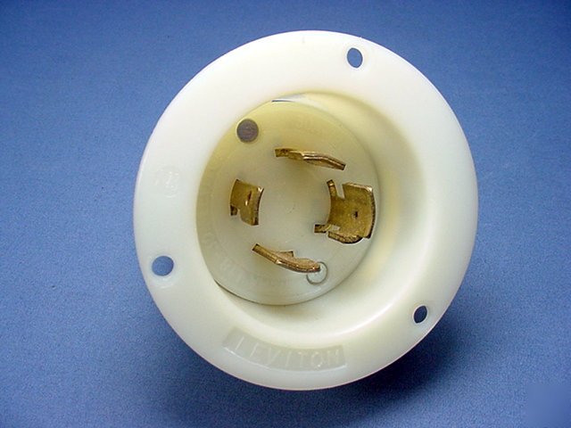 Leviton L18-30 locking flanged inlet 30A 120/208V 3Ã¸y